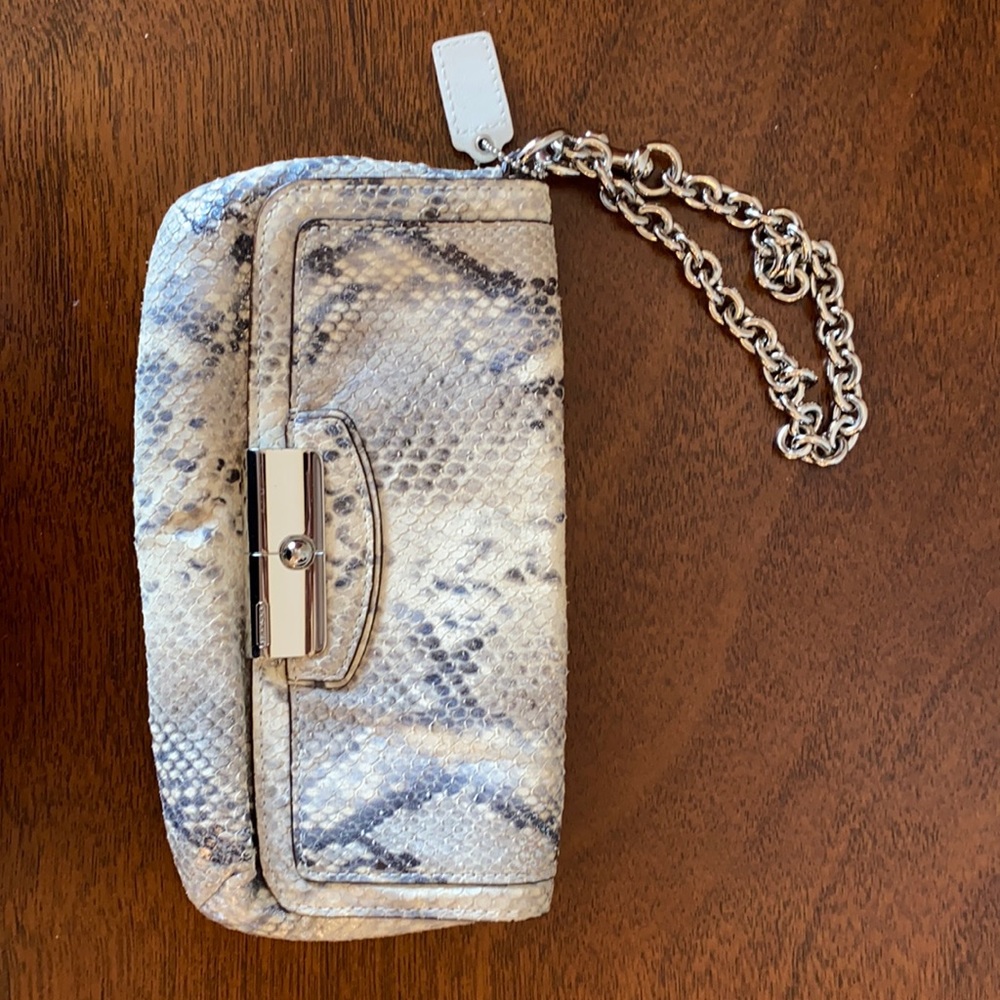 Coach Snakeskin Clutch